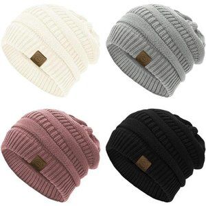 Winter Hats for Women Cable Knit Beanie Soft Womens Beanies Thick Winter Hat